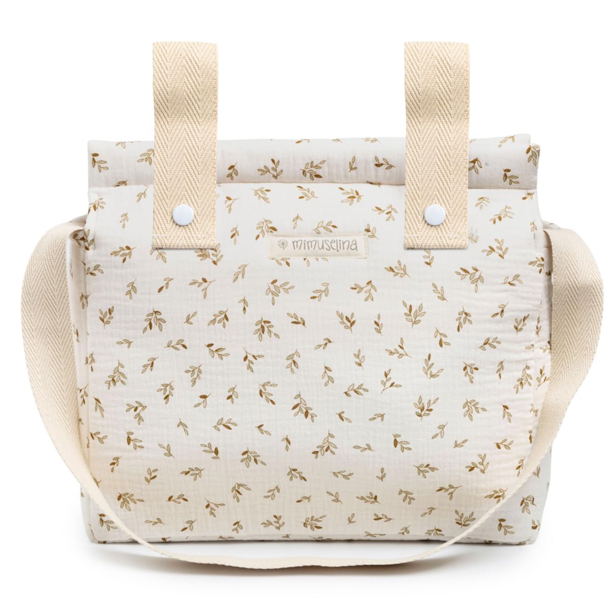 MIMUSELINA Bolso Carro Bebe | Pañalera Bebe organizador para silla paseo con gran capacidad | Bolso Maternidad Elegante y Práctico | Hecho en España