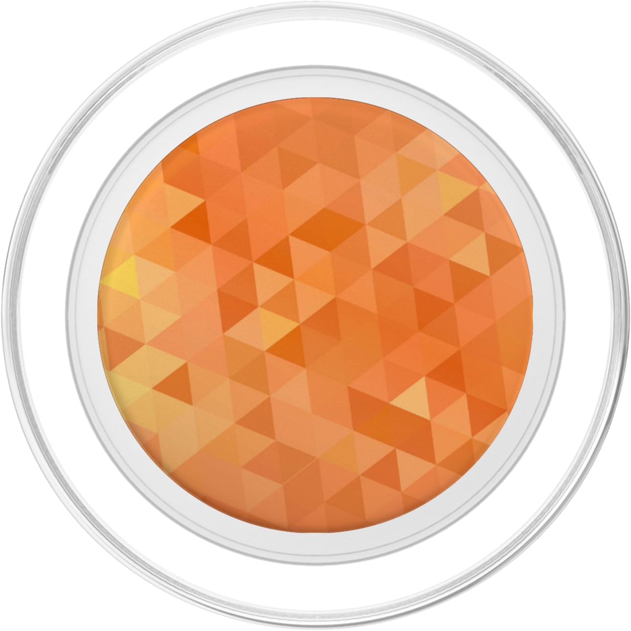 Orange Rhombus Square Pattern Pop Socket Men Women Girls boy PopSockets PopGrip for MagSafe