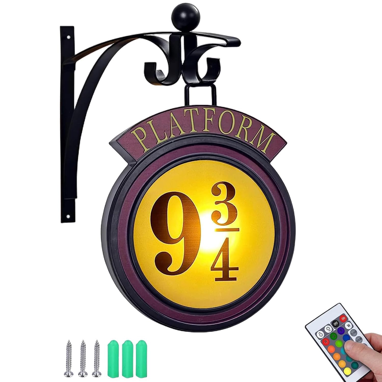 Deluisho Filmfiguren-Nachtlicht zur Wandmontage, 9 3/4-Nachtlicht, Kinder-Nachtlicht zur Wandmontage, Wohnzimmerdekoration, Kinderzimmerdekoration, Geschenk für Filmliebhaber