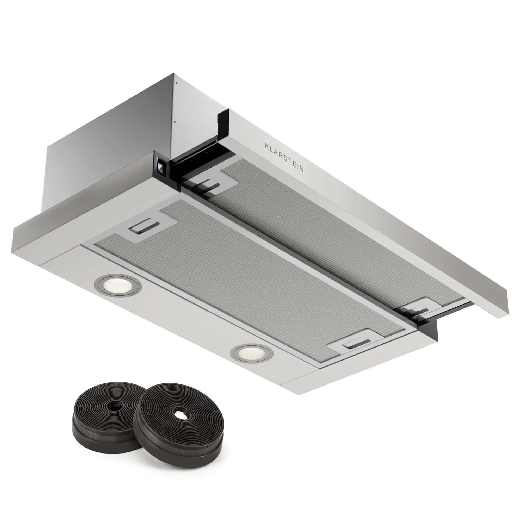 Klarstein Bon Vivant afzuigkap - 90 cm 630,5 m³/u timer rvs glas
