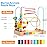 Timy First Bead Maze Roller Coaster Wooden Educational Circle Toy for Toddlers