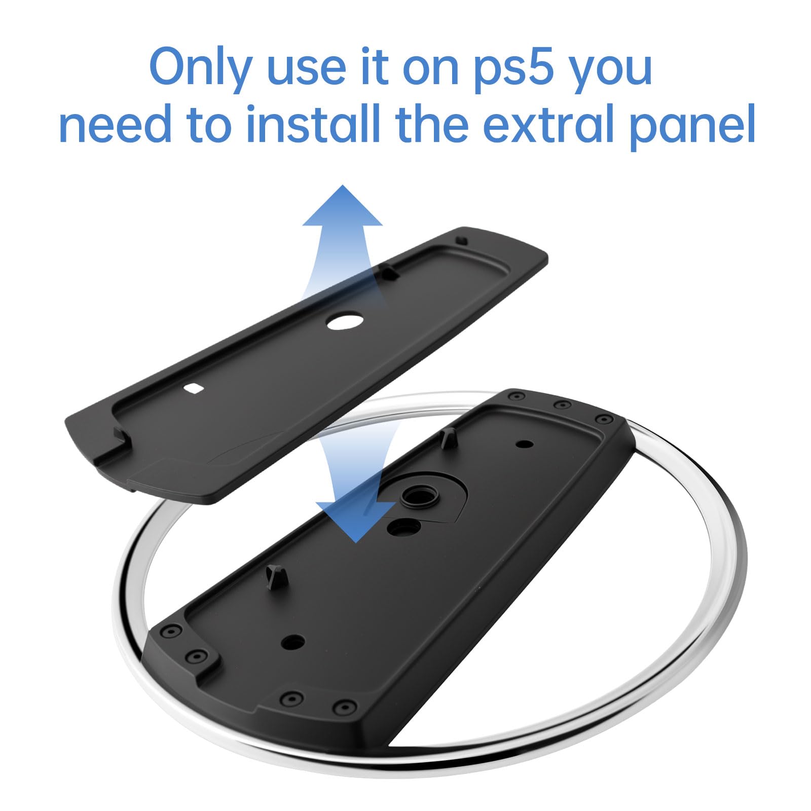 Soporte vertical para consolas PS5 Slim&PS5, soporte vertical antideslizante para consola PlayStation 5 (plateado)