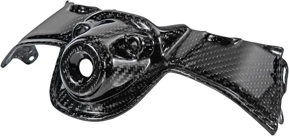 Real Carbon Fiber Key Cover Hole Guard Ignition Case Dash Panel Protector Compatible With Ducati Compatible With Panigale V4 / V4S 2018-2024(Gloss Black)