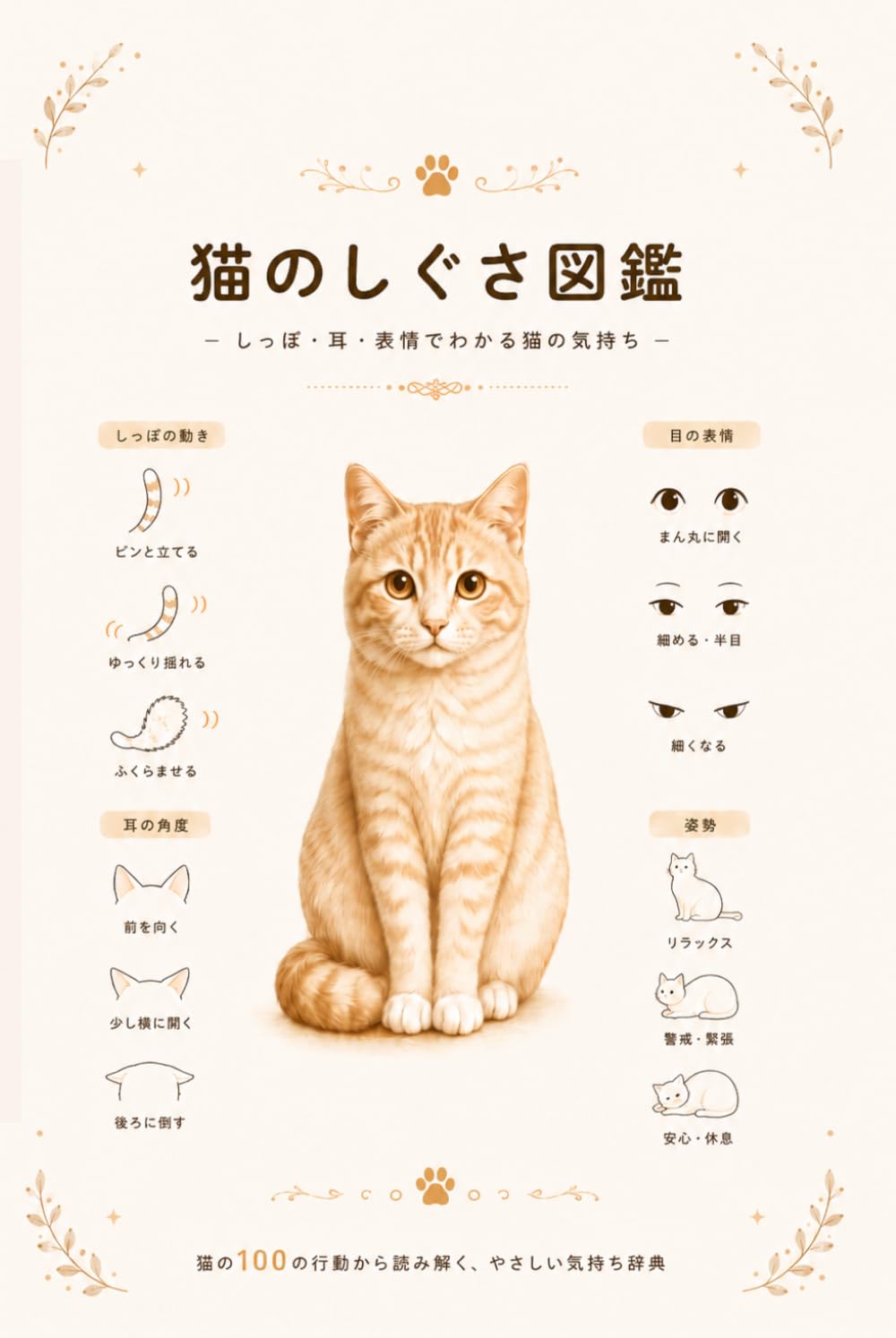 猫のしぐさ図鑑: しっぽ・耳・表情でわかる猫の気持ち