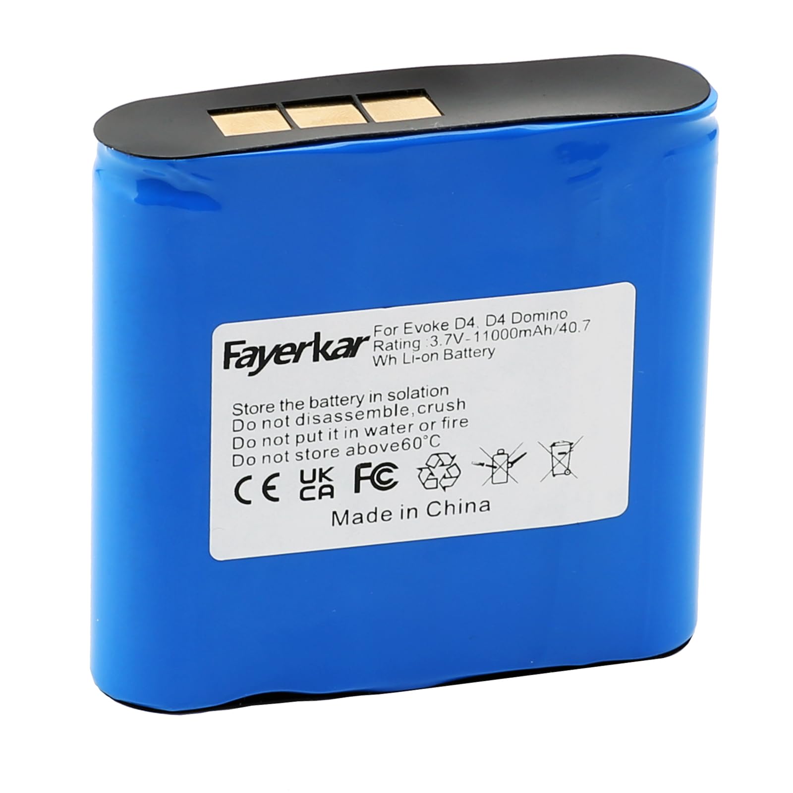 Batterie compatible pour radio numérique Pure Evoke D4, D4 Domino, F4, D6, H4 Prestige, H6 Prestige, D4 Mio (11000 mAh, 3,7 V, Li-ion)