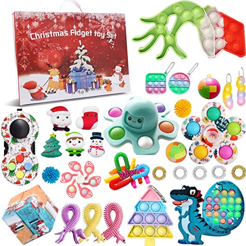 BKPAPTXY Adventskalender 2021 Weihnachten Countdown Kalender Sensory Fidget...