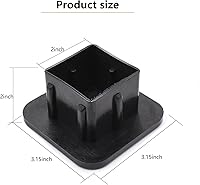 Vista 2 de Paquete de 1 cubierta cuadrada de protección bucal para tracción, tapón antipolvo con gancho de remolque, tapón de goma para enganche de remolque
