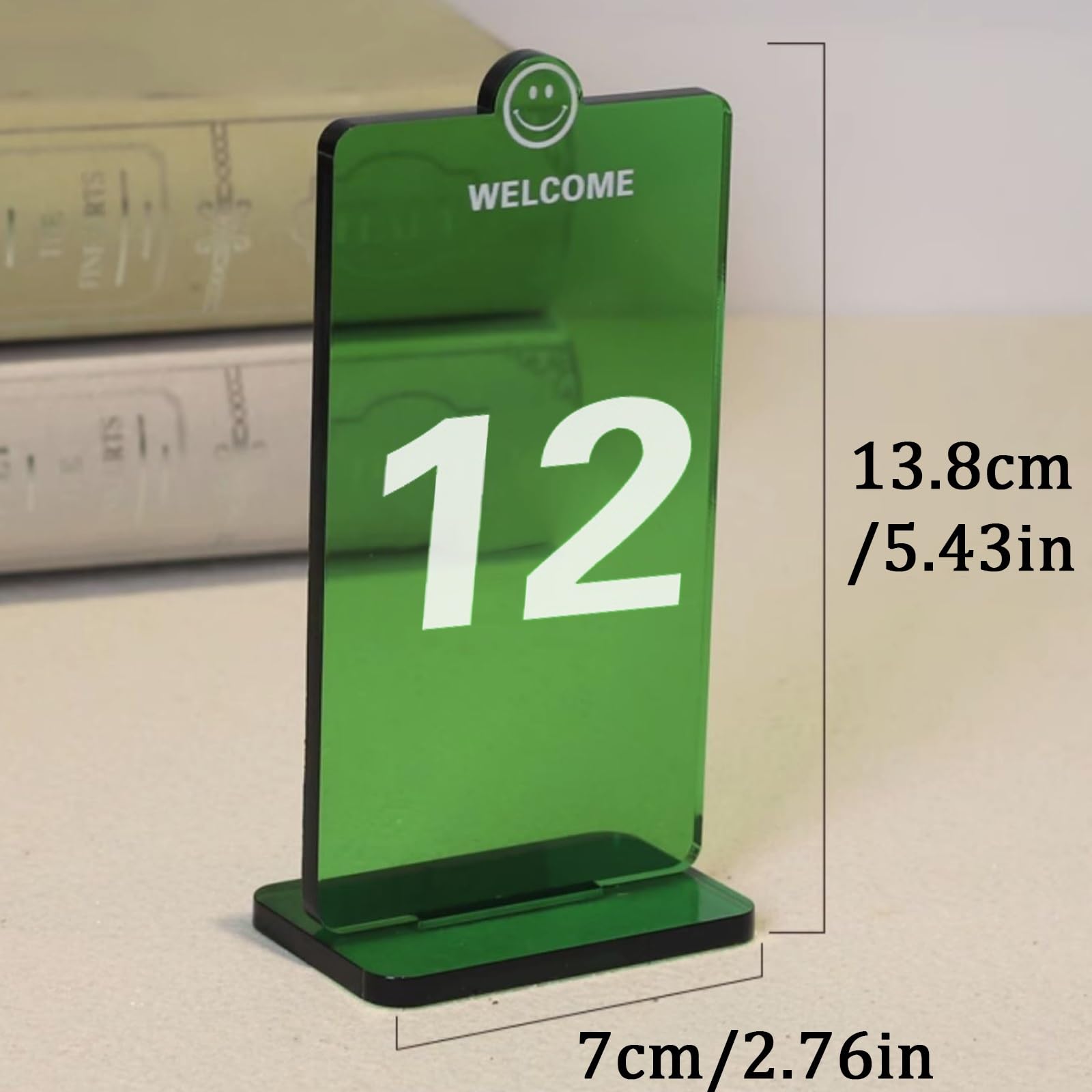 Soporte para Números de Mesa Acrílico para Restaurantes, 6 Juegos Números de Mesa, 5cm de Grosor para Cafeterías, Comedores, Bautismo, Comunión, Carteles de Mesa de Fiesta(Red,37-42)