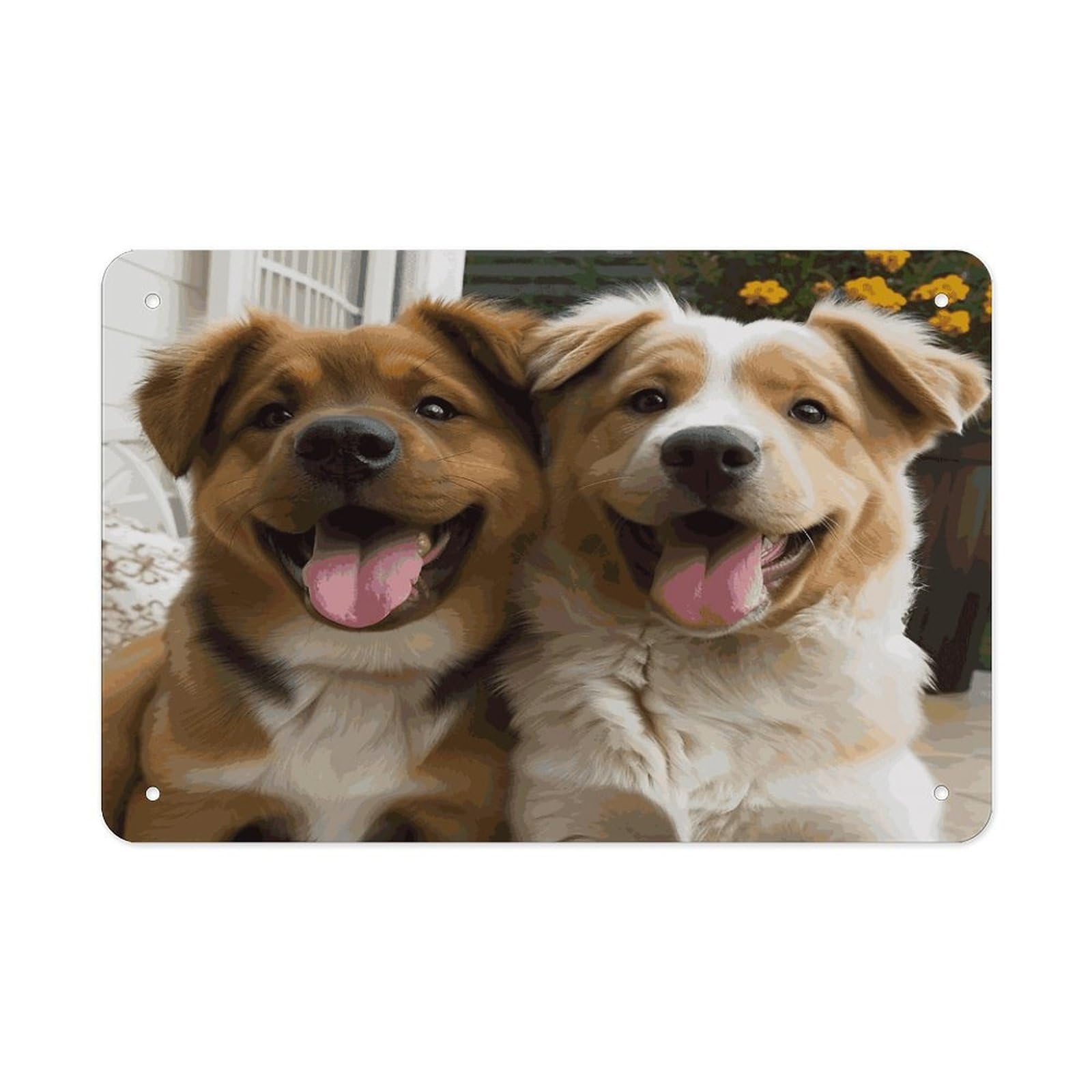 Fekiloot Style Funny Dogs Metal Signs Wall Art Tin Sign