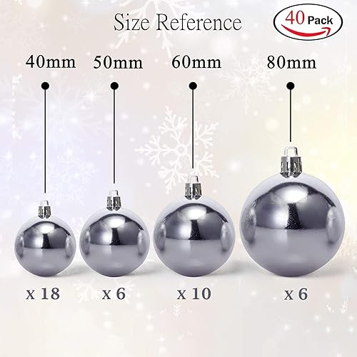 Vista 185 de AMS - Adornos chapados, bolas de Navidad, para decoración de fiestas de vacaciones, colección de árbol para boda, Acción de Gracias, fiesta