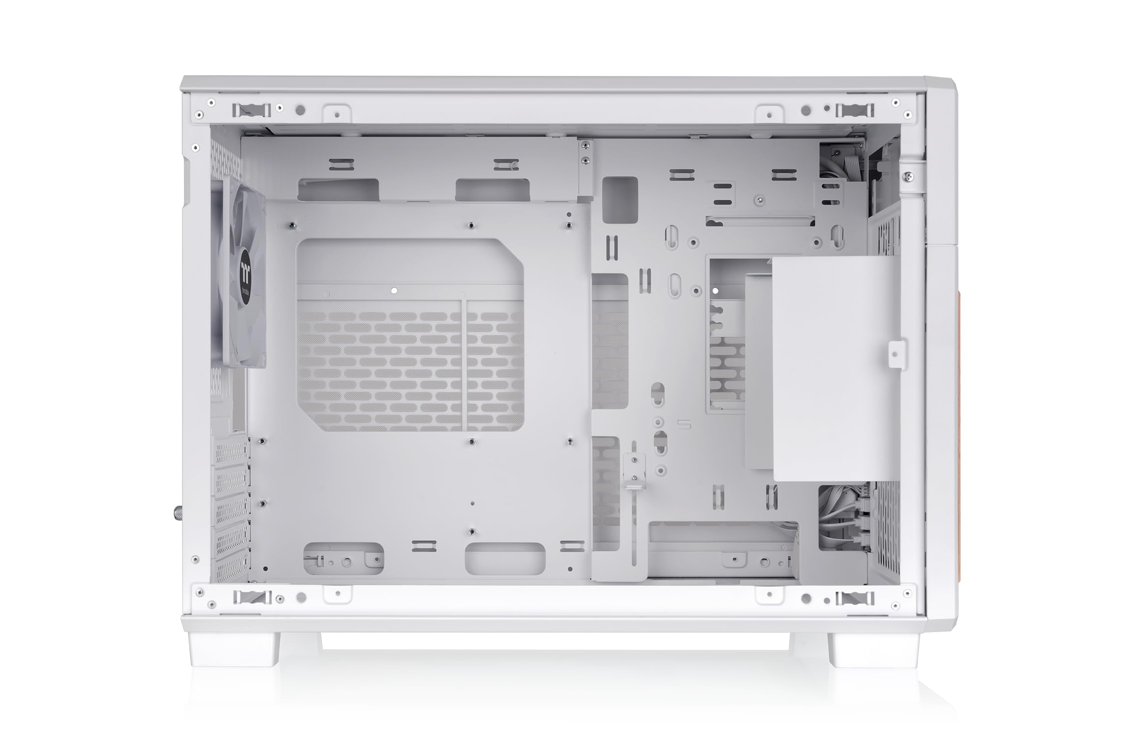 Thermaltake TR200 WS | Micro Chassis | Micro‑ATX/Mini‑ITX | 360mm AIO Support | 7× 120mm Fan Support | 5.25" Drive Bay | USB‑C | Weiß