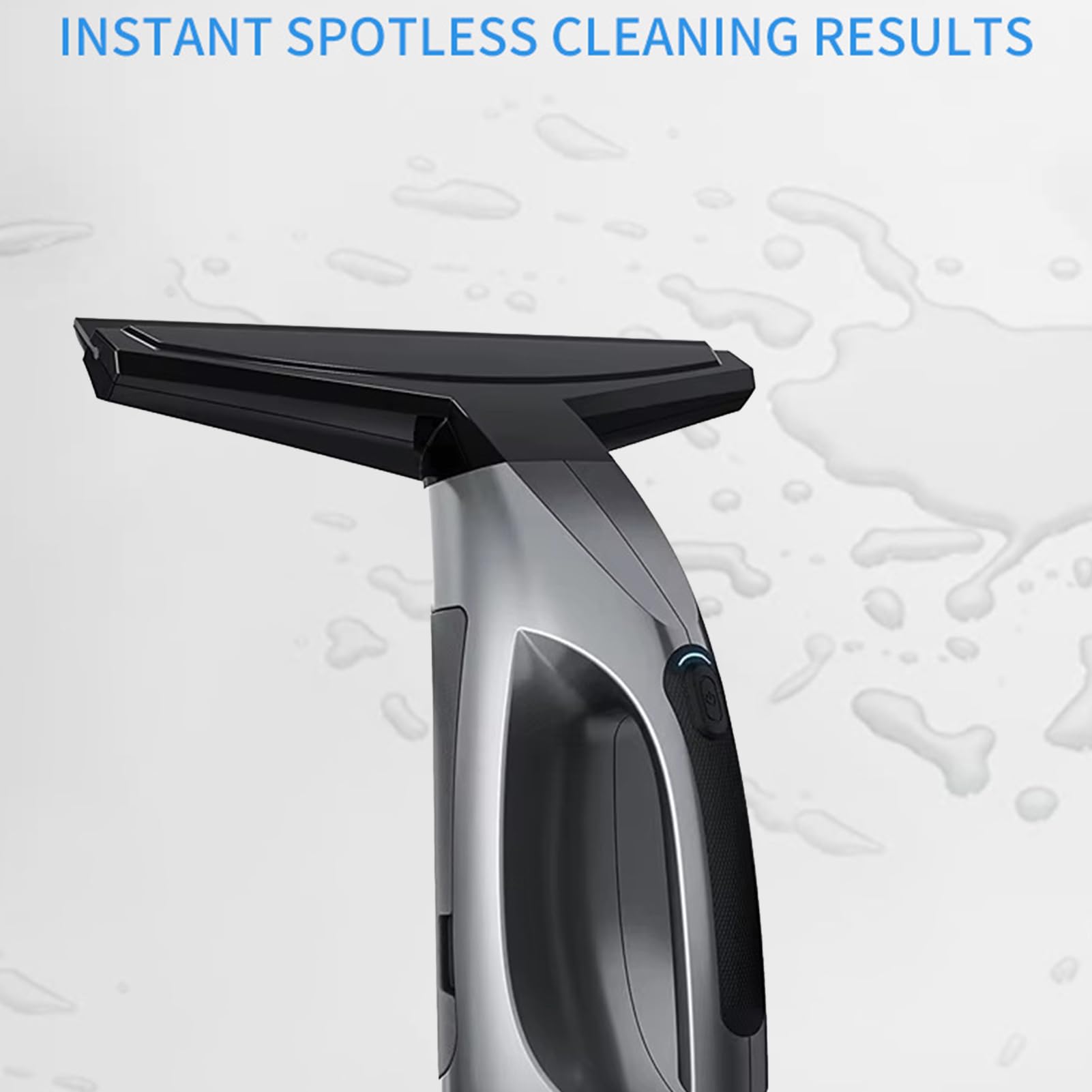 Fafeicy Robot de Limpieza de Ventanas, Limpiacristales Eléctrico de Mano con Potente Succión de 2000 Pa, Escobilla de Ducha Inalámbrica, Batería Recargable de 2200 MAh (Black)
