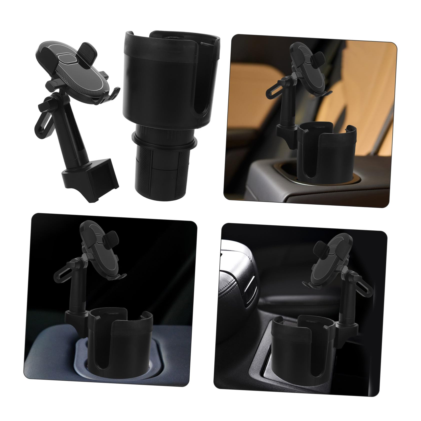 Gadpiparty Supporto Telefono Auto Porta Tazza Supporto Cellulare Auto e Porta Bicchiere Design Salvaspazio per Smartphone e Bevande e Suv