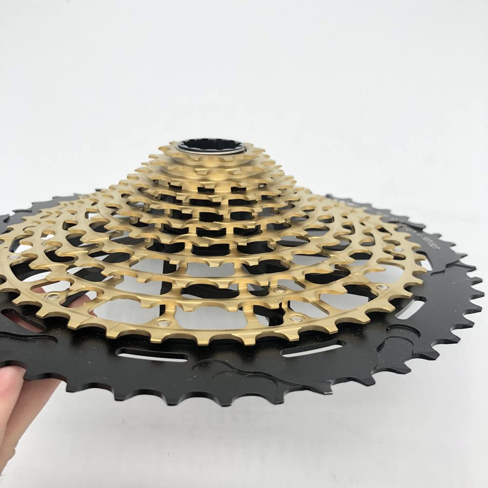 PiñOn Bicicleta MTB 12 velocidades 10-52T Cassette Ultimate Can Freewheel 385g Cassette Colorido Ultraligero Cassettes Y PiñOnes para Bicicletas(Color:Rainbow 10-52T XD)