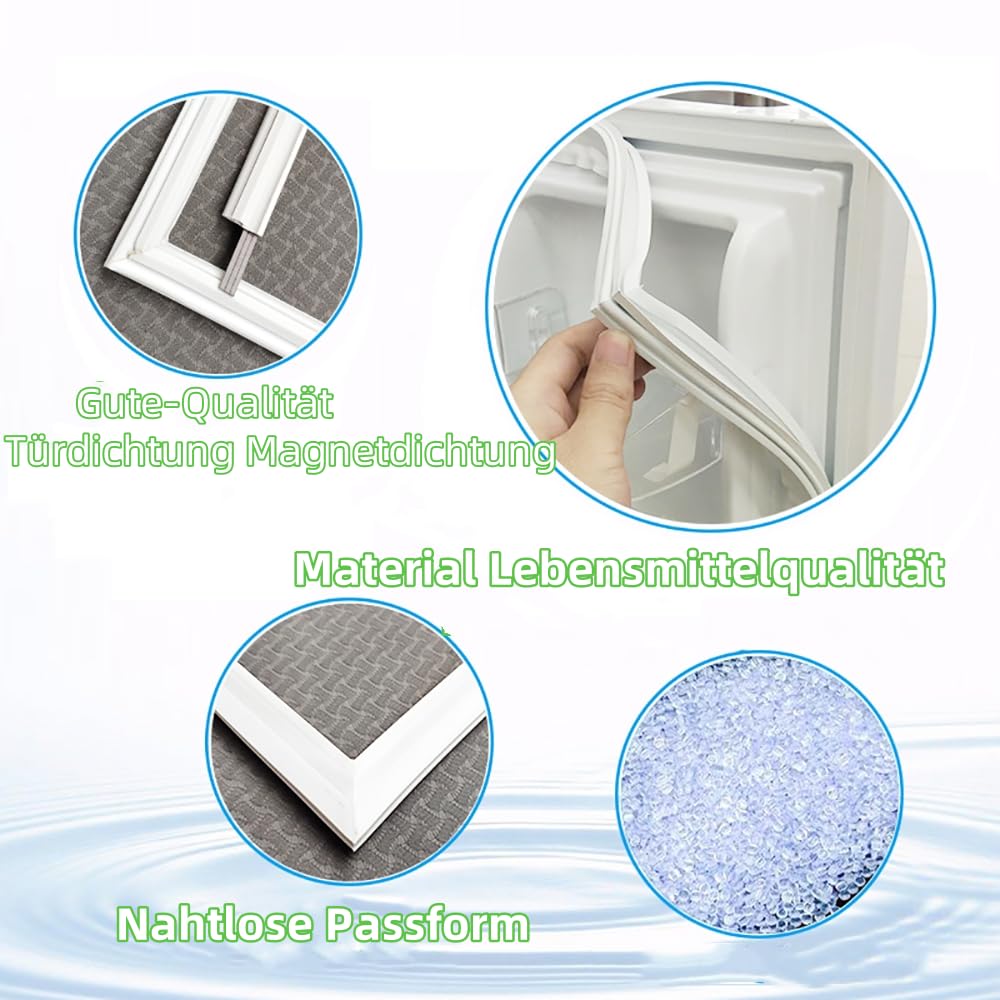 Guarnizione Porta Congelatore Magnetica Personalizza Guarnizione della Porta del Frigorifero,in Gomma,White/Gray