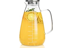 Glass Pitcher With Lid (125 Ounce Capacity)
