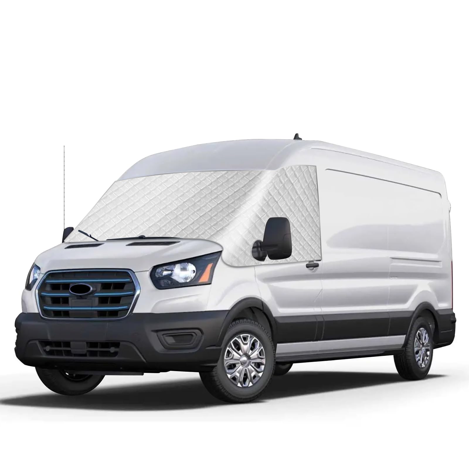 Parabrisas para Ford Transit MK8 MK9 2014-2026, Cubierta Exterior Plateada para el Parabrisas, Cubierta de Protección contra Heladas y Nieve