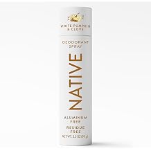 Native Deodorant & Body Spray, Limited Edition White Pumpkin & Clove Scent, 72-Hour Odor Protection for Underarms & Body, Aluminum Free, Quick Drying, 3.5 oz