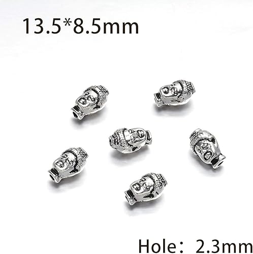 Miniatura 10 de 10 unidsPack Antiguos Colgantes de Encanto Buda Sparta Leopard Lion Heads Spacer Beads Suministros para la Joyería Encontrar Hacer DIY Pulsera Collar