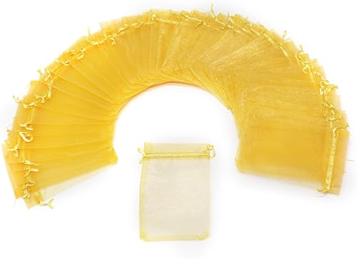 Miniatura 41 de Dealglad 100pcs Drawstring Organza bolsas de joyería caramelo para fiestas, casamientos, regalos Negro