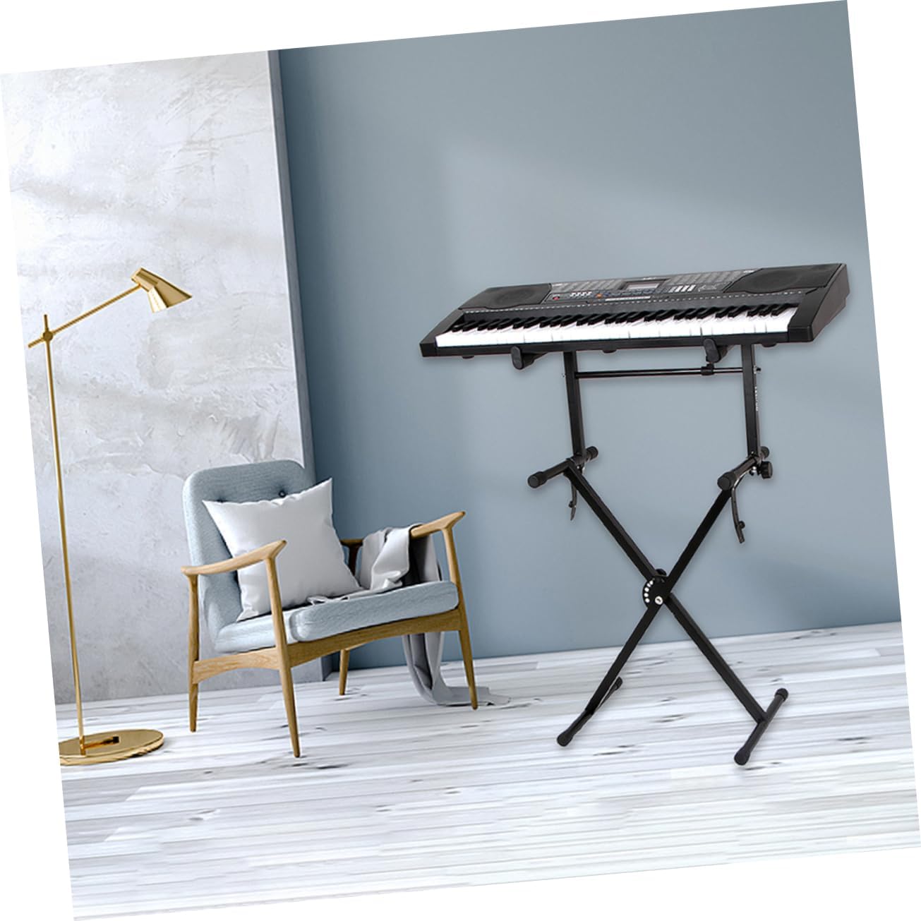 2 Sets Adjustable Keyboard Stand for Digital Pianos Universal High-Grade Bracket for Electric Keyboards Sturdy Piano Rack Enhanced Stability