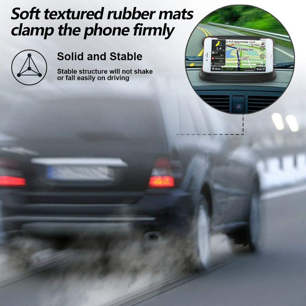 MACHSWON - Supporto per cellulare da auto, supporto per cruscotto, tappetino per cruscotto, supporto GPS