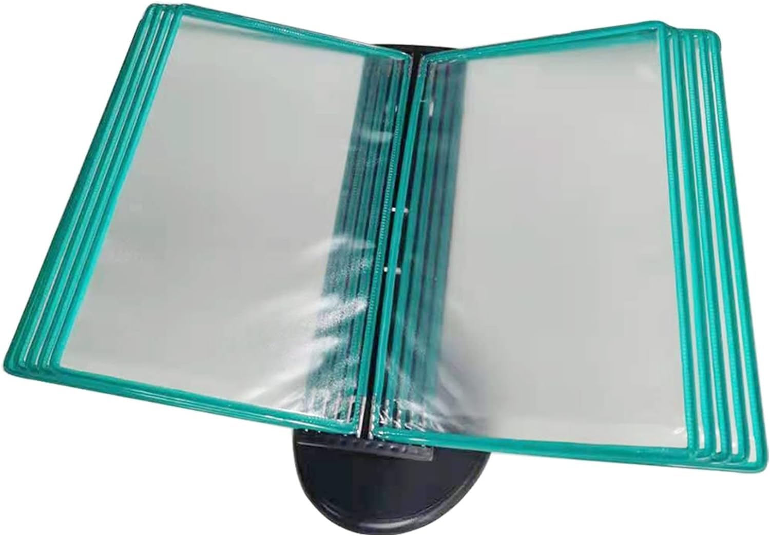 Folder Flip File Holder, Desktop Or Wall-Mounted Display Stand with Adjustable Tilt A4 10 Panels and 20 Panels File Pockets