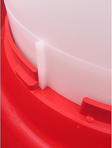 Miniatura 24 de Farm Innovators - Dispensador de agua con tapa, dispensador de agua colgante de 60 W, cubo de 2 galones con tapa roja para pollos, pavos y gansos