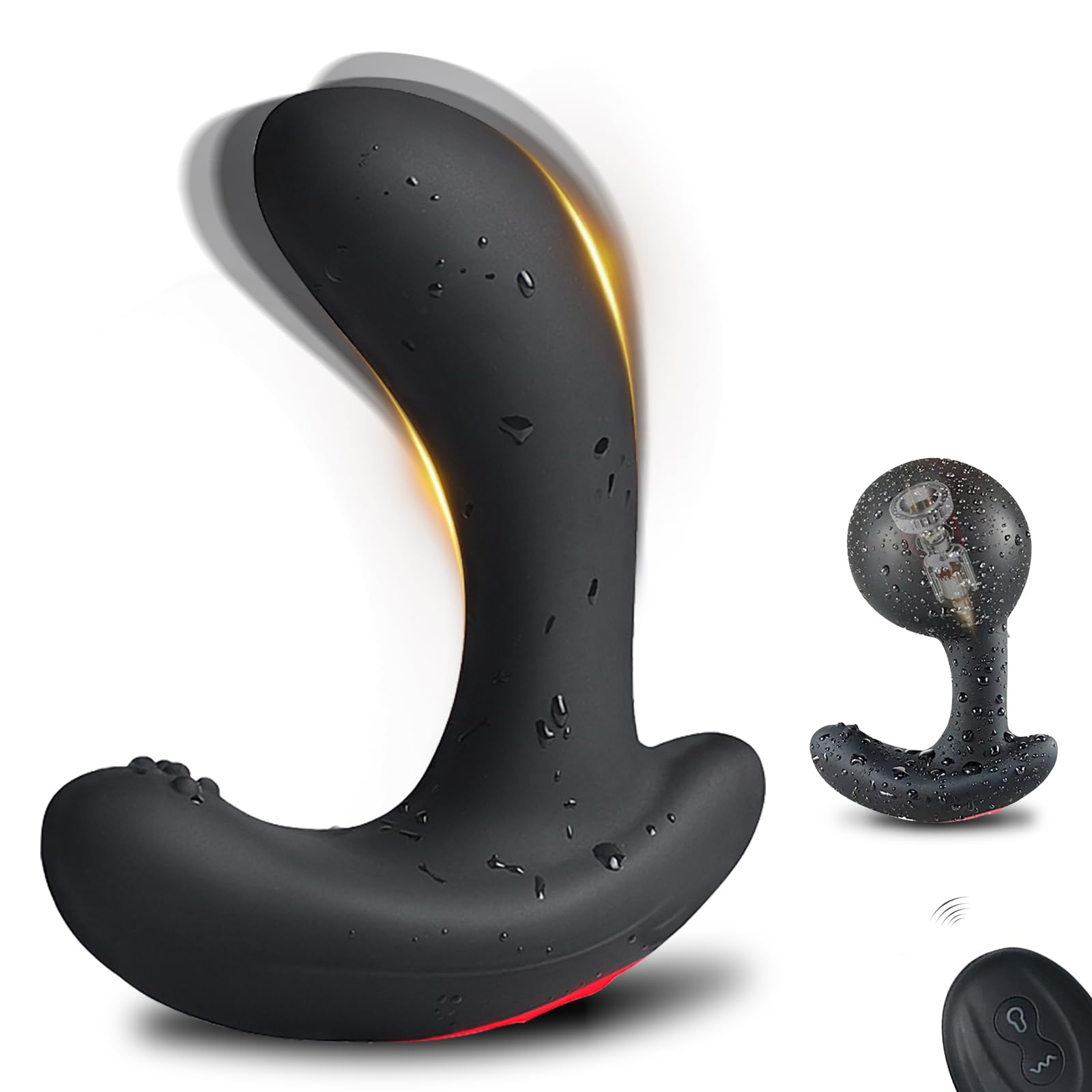 Aufblasbarer vibrierender Anal plug 10 Vibrationsmodi Fernbedienung Analdilatator Analtrainer Luftpumpe Butt plug Aufblasbarer Plug Tunnelstecker Tragbarer Analplug SM Analsextoy Männer Frauen
