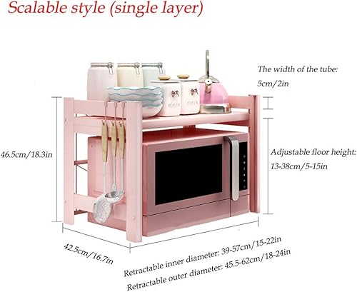 Miniatura 3 de Estantes de almacenamiento de la cocina Repisa retráctil para microondas, estante de almacenamiento de cocina para el hogar, estante de especias