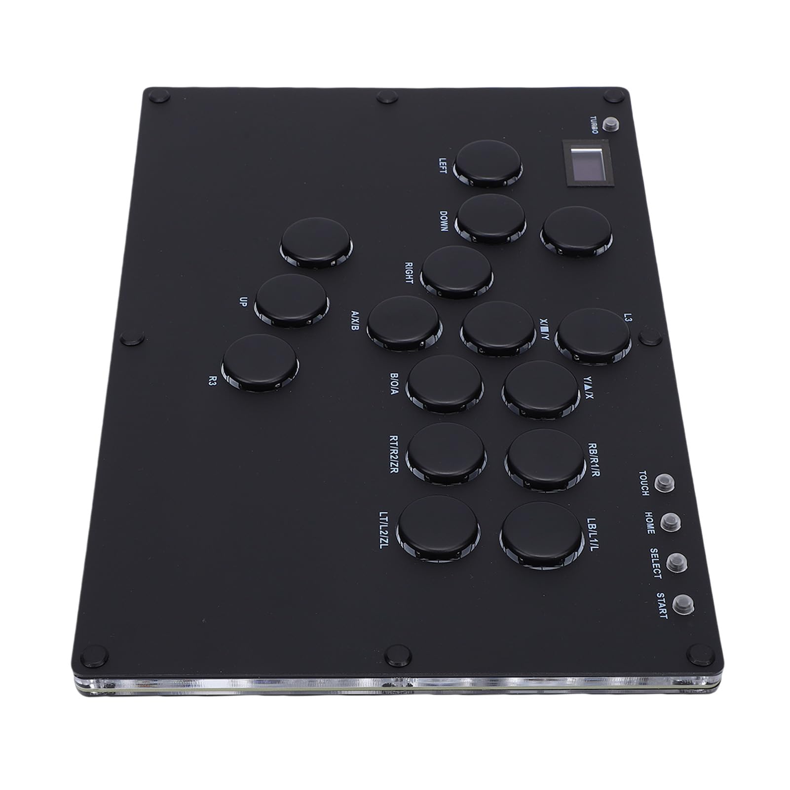 Fight Stick, 16 Klawiszy z możliwością Wymiany Podczas Pracy z Niestandardowym Oświetleniem RGB, Kontroler do Konsol do Gier i urządzeń Mobilnych
