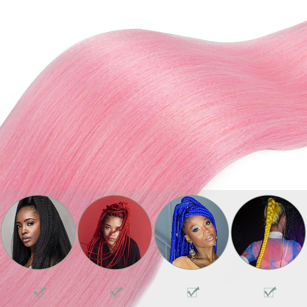 YDDM Capelli Per Treccine Africane Morado Extension Treccine Texture Yaki Easy Install per Principianti 32 Pollici 3 Pezzi Capelli Leggeri e Naturali per Box Braids, Twist e Crochet — view 42