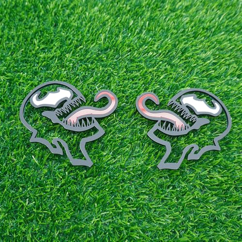 Image of Pair Set Venom Emblems 3D Badge Multicolored Custom Decal Sticker Fit for Universal Car Truck Motorcycles (Black Red White)