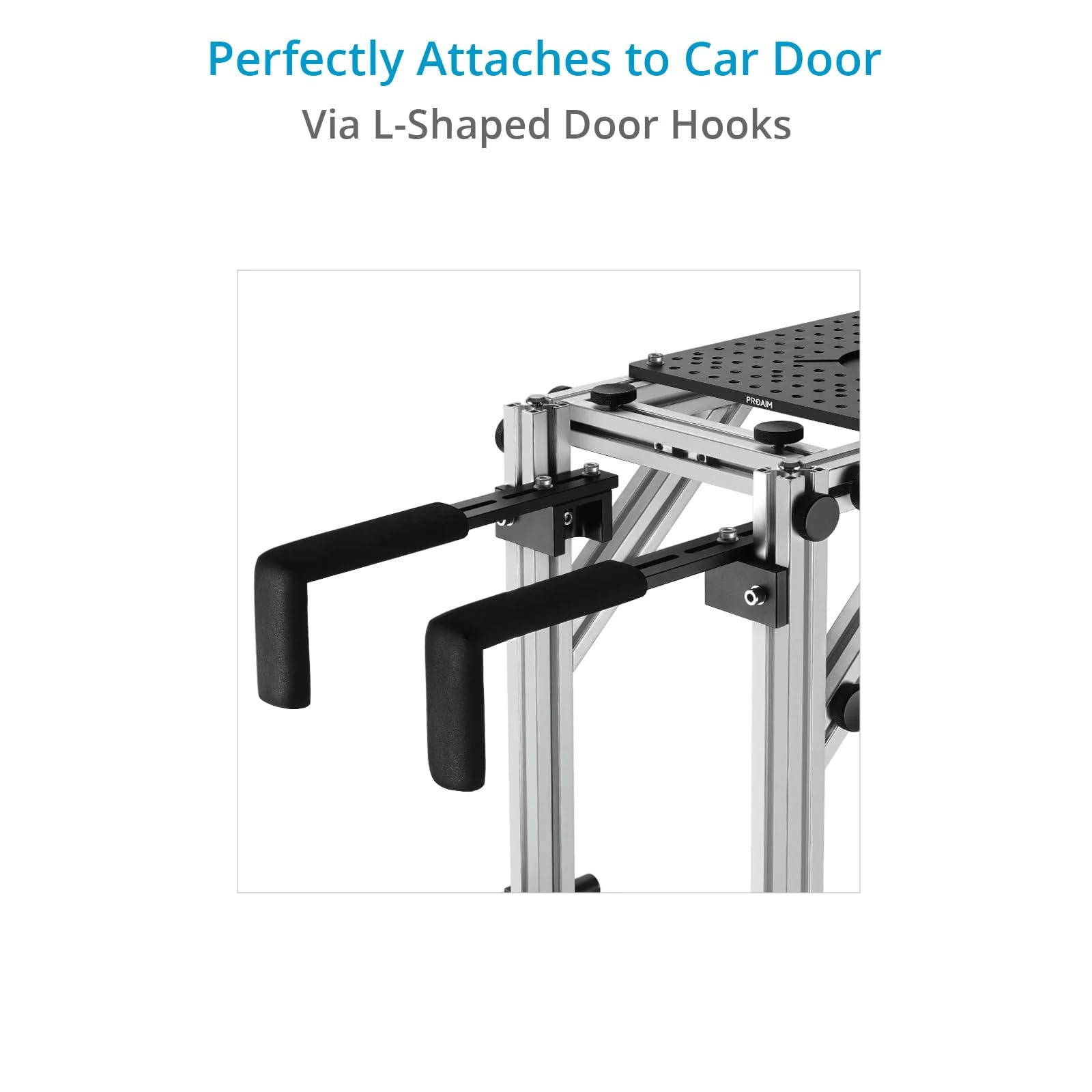Proaim Smart Side Camera Car Mount Hostess Tray Kit. Piastra di formaggio con supporto Mitchell. Carico utile fino a 22.6kg/50lb. (CM-SSHT-01)