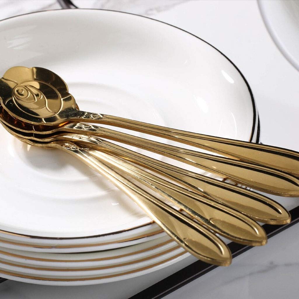 Set Tazze tazzine da caffè in Ceramica, Tazze e piattini da 6 Oz, 6 cucchiai, 1 caffettiera, 1 lattiera, 1 zuccheriera, con portacaffè,