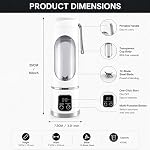 Portable Blender Personal Juicer for Shakes and Smoothies,Portable Blender Cup,Small Blenders,Mixing,Compact,6 Stainless Steel Blades, Ideal for Travel & Gym (white)