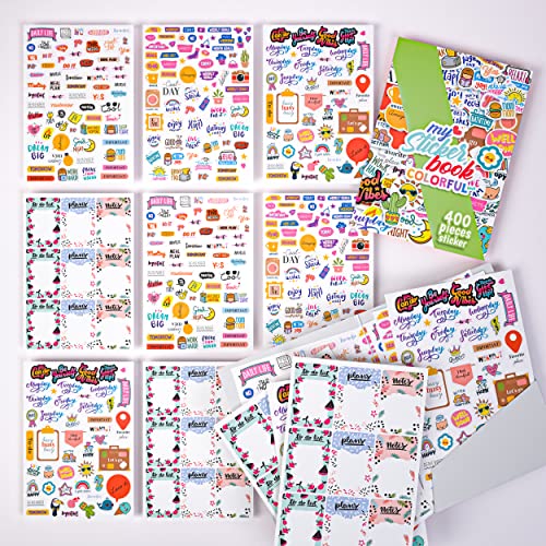 colortouch Sticker Set - 4400+ Adet, 56 Sayfa Çıkartma - Planner, Takvim, Ajanda, Günlük, Planlayıcı, Not Defteri, Journal için Düzenleyici Etiketler - Bullet Journal Sticker, Vintage, Scrapbook