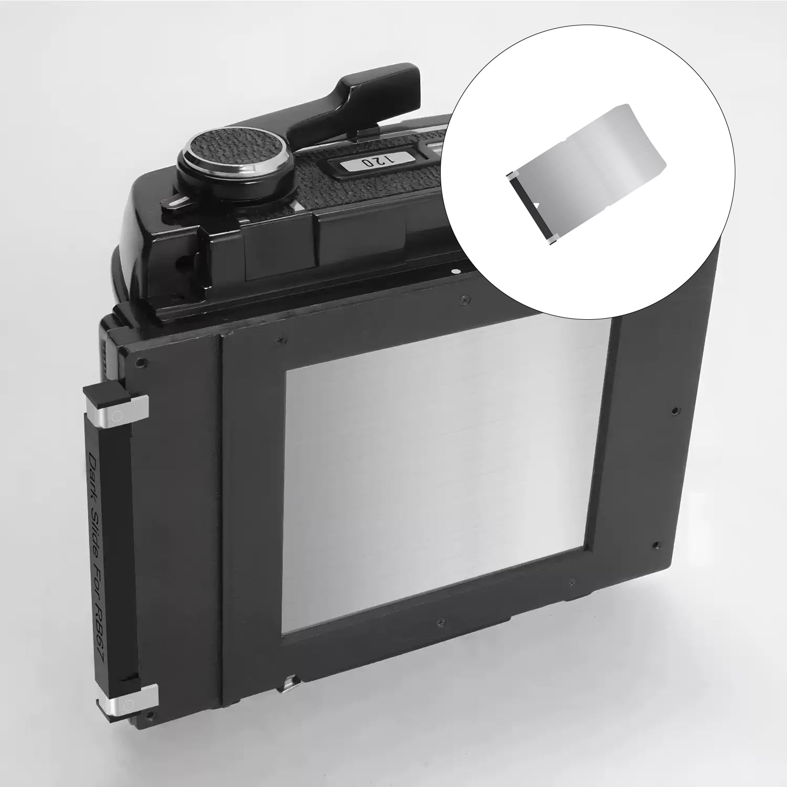 Adaptador Trasero de película en Rollo Dark Slide para cámara