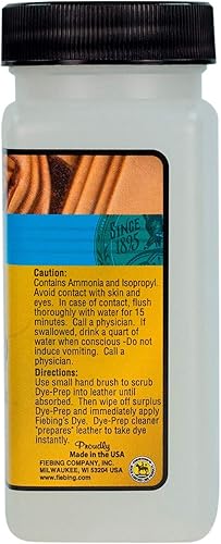 Miniatura 3 de Fiebing's Botella de 4 onzas líquidas de preparación de tinte para cuero, Claro