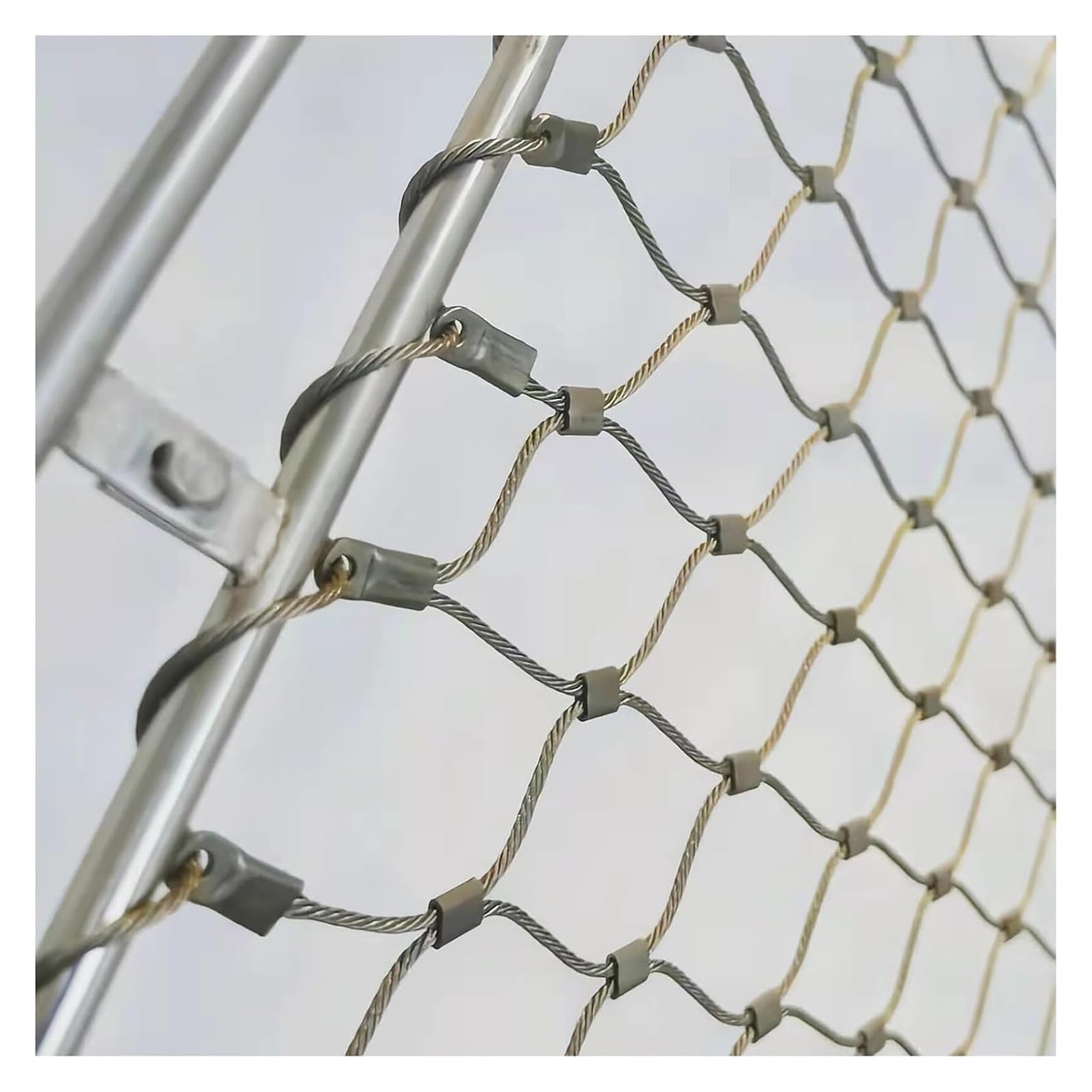 Malla de acero inoxidable 304 anticaídas para balcón de 1,5 x 8 m
