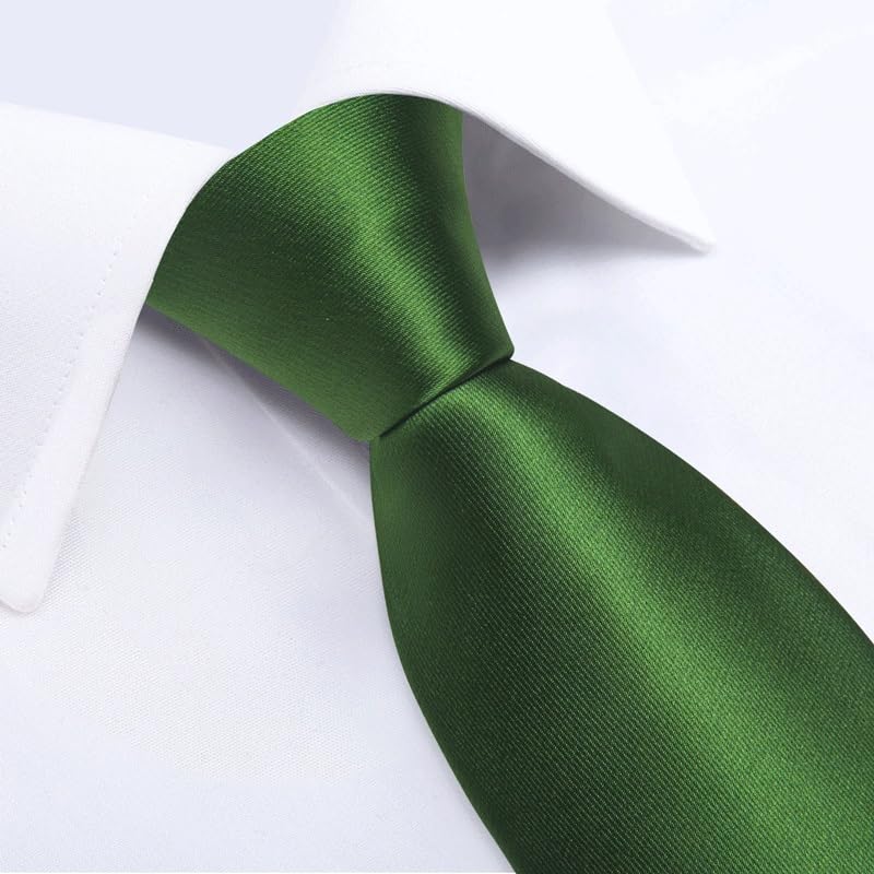 Corbata clásica de seda satinada 8cm para hombre miniatura 5
