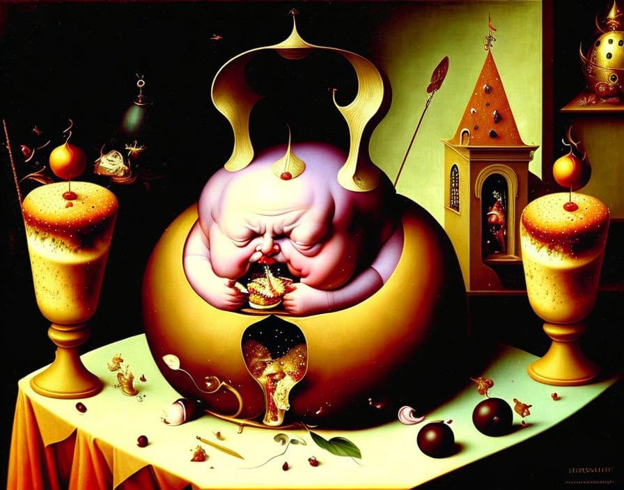 Toile murale Meechi The Sin of Gluttony grand format 50 x 70 cm sans cadre