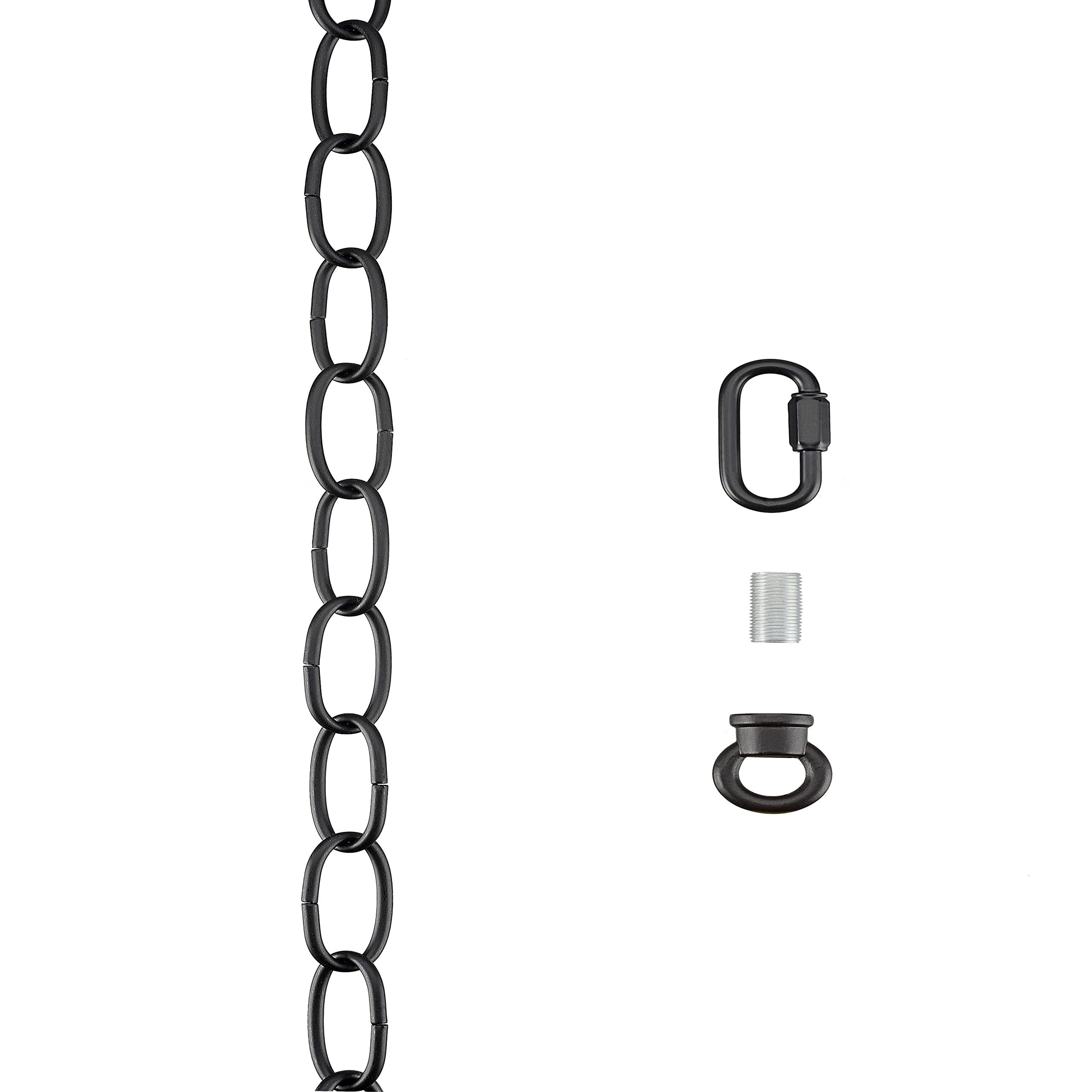 Aspen Creative 21109-81,Steel 6 Feet Heavy Duty Chain &amp; Quick Link Connector for Hanging Up Maximum Weight 40 Pounds-Lighting Fixture/Swag Light/Plant in Oil Rubbed Bronze.11 Gauge.