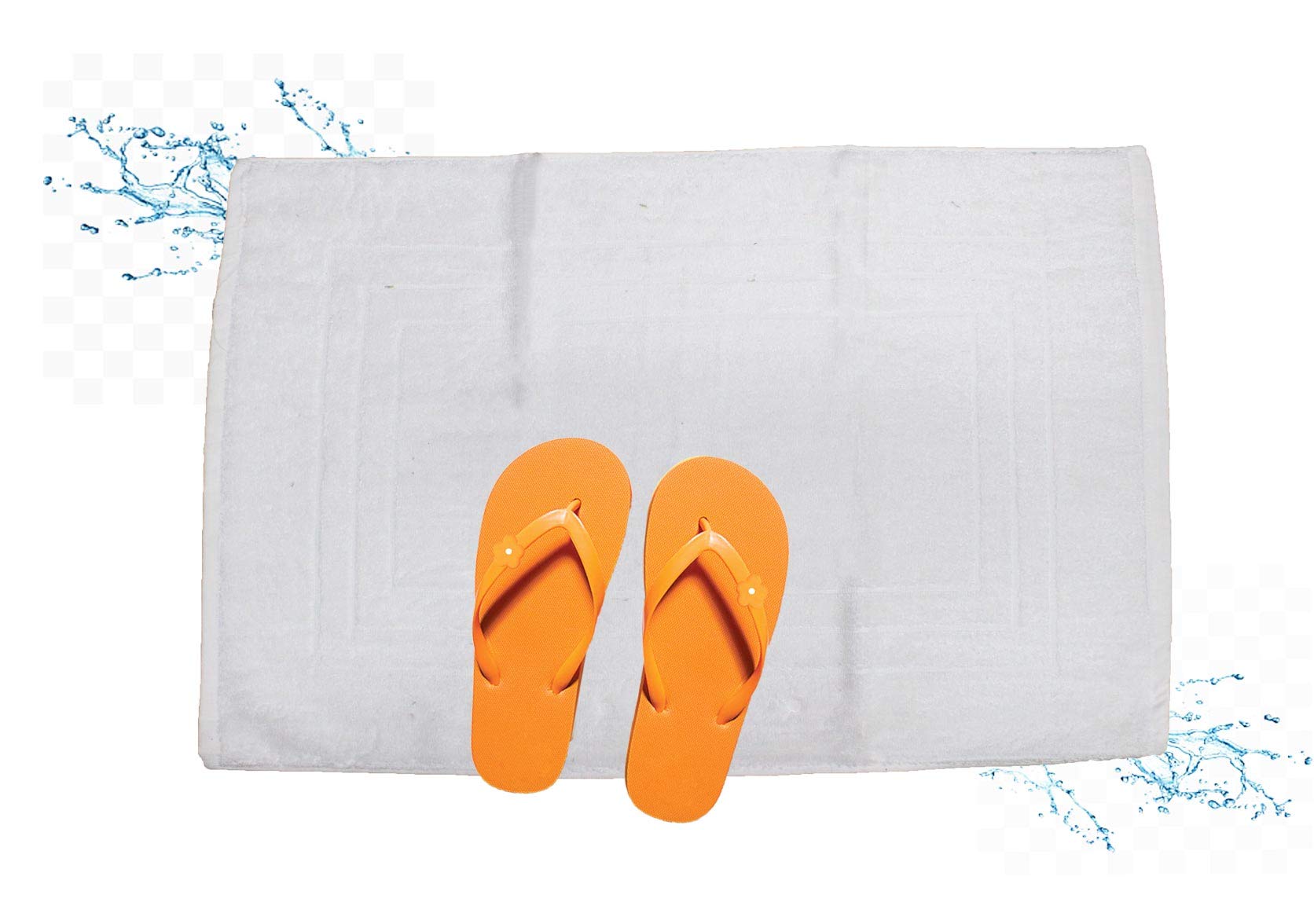 Russo Tessuti 10pz Tappetino Scendidoccia Tappeto Bagno Cotone Bianco B&B Hotel Hotellerie