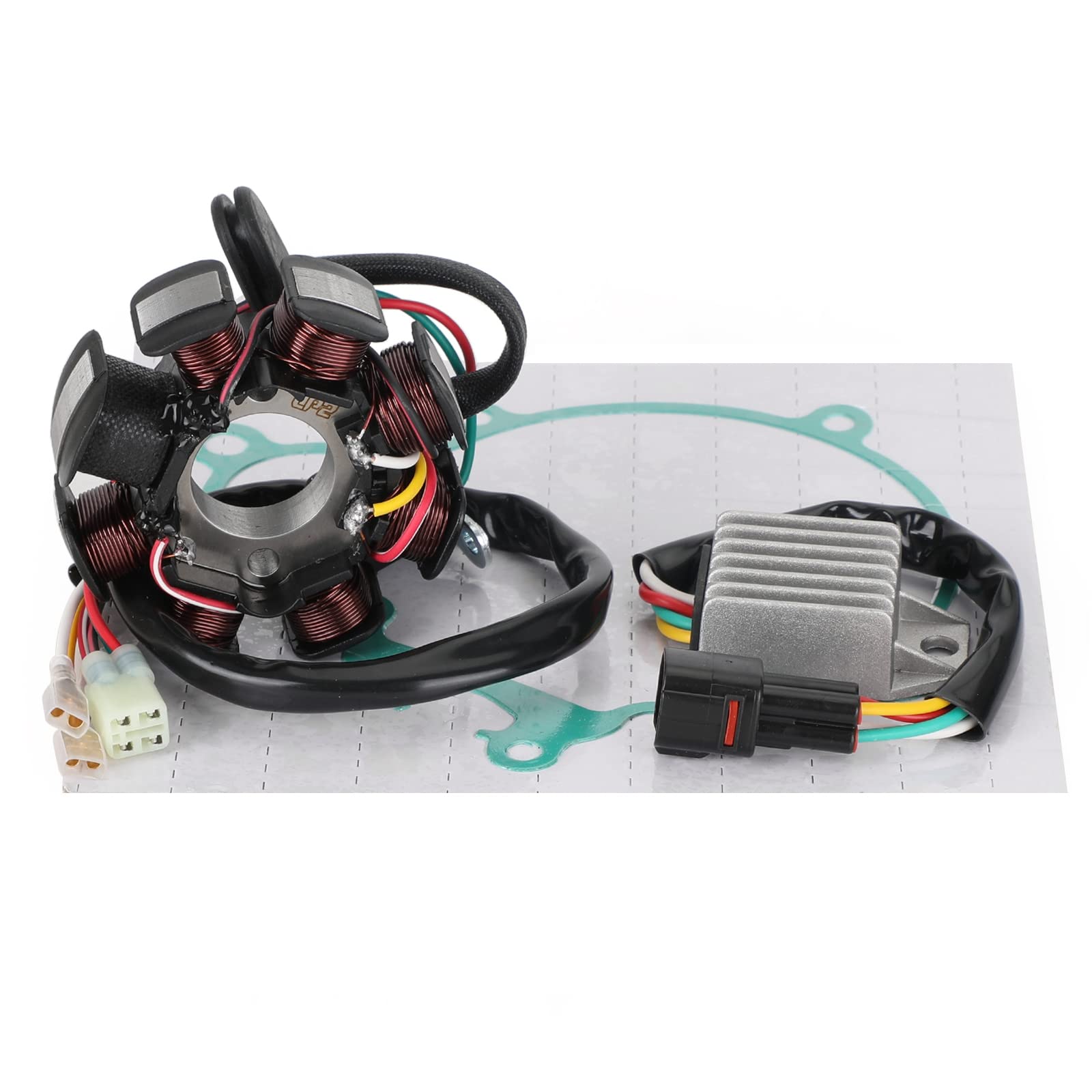Topteng Magneto Stator Spannungsgleichrichter Dichtung, Stator Kit, Statorspule Bausatz fit für Husqvarna/Husaberg TE250 TE300, fit für 250 300 XC EXC