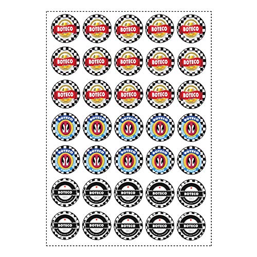 35 Adesivos Boteco Preto e Branco Redondo 3,5cm