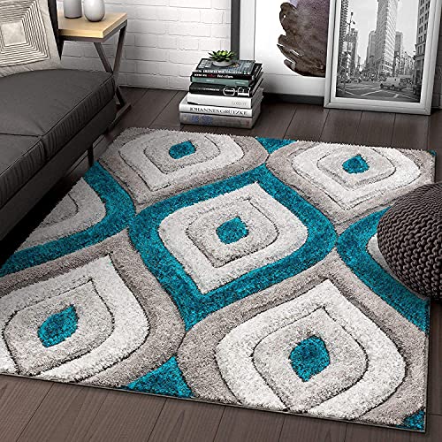 Image of Modern Soft 3D Shaggy Fur Carpets for Living Room Thick Fluffy Rugs for Bedroom, 5x7 feet, Multi Color