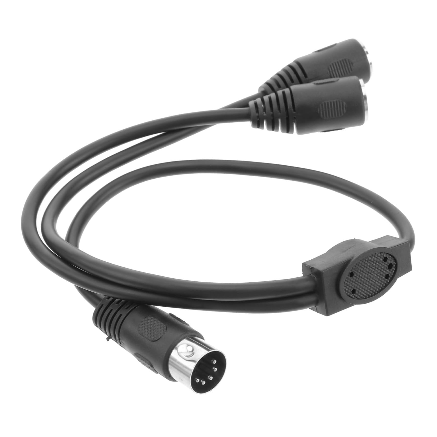 DRESSOOSOne Divided into Two Audio Cable Midi Split Cable 5 Pin Midi Cable Adapter Cable Midi Solutions Cable Jack Plug Midi Cord Microphone Cables Stereo Speakers Extension Cord Alloy