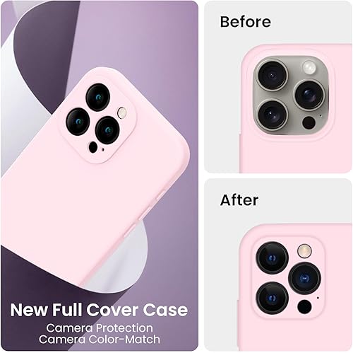 Miniatura 113 de FireNova Funda para iPhone 14 Pro, funda de silicona mejorada [protección de cámara] con [2 protectores de pantalla], forro interior de microfibra