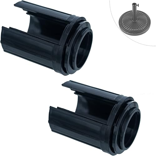 Whyqd 6 piezas de sombrilla de patio, base de soporte, anillo de agujero, cubierta y tapa, piezas de repuesto de soporte de sombrilla 3 en 1, juego